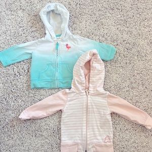 Lot of 2 Baby Girl Hoodies!